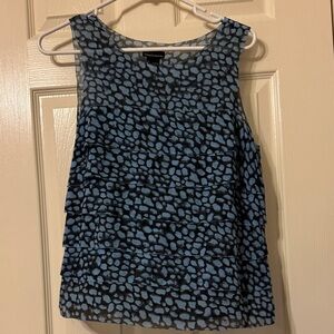 Moda International Blue Tiered Printed Sleeveless Camisole